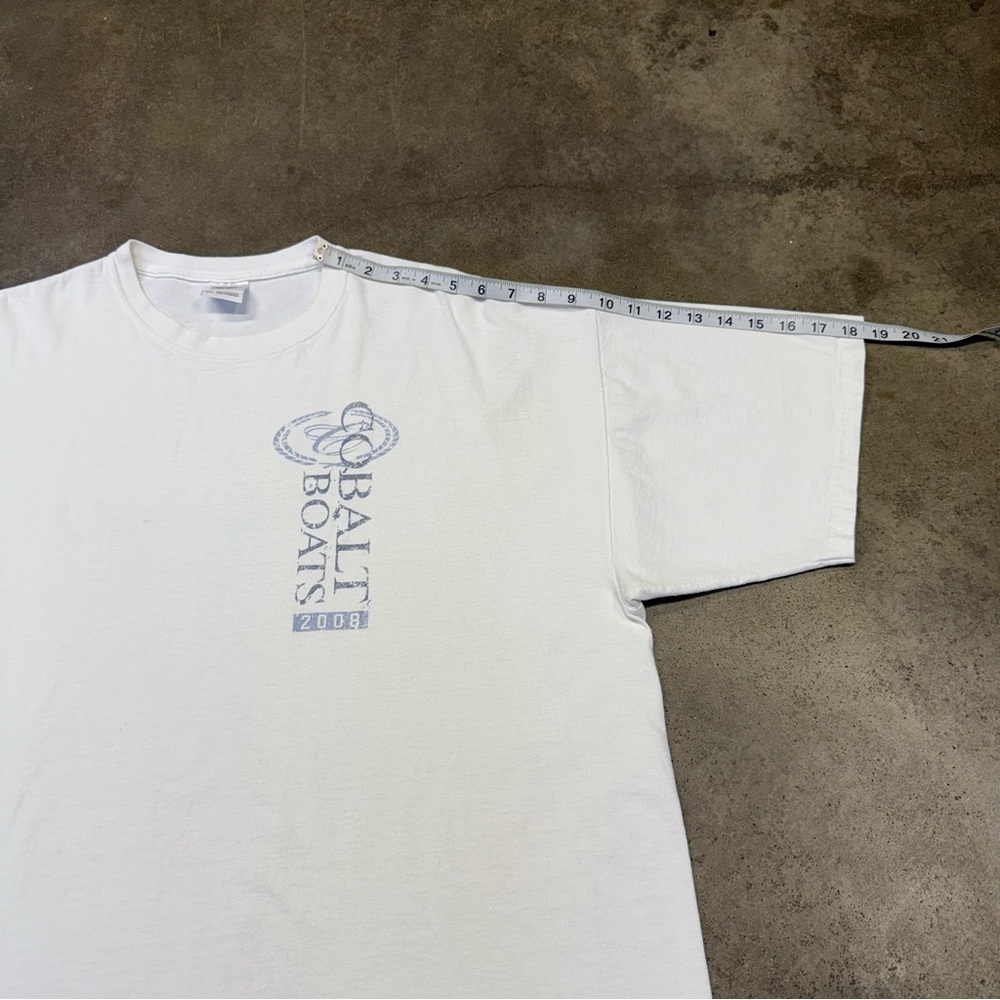Vintage 2008 Cobalt Boats T-Shirt 2XL Gildan Cotton USA Marine Boating - Picture 7 of 8